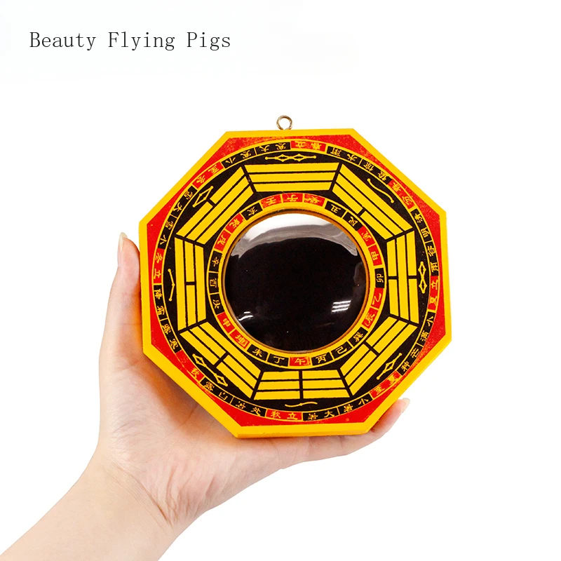 Китайское минималистичное деревянное зеркало со Сплетницей вогнутое у входа