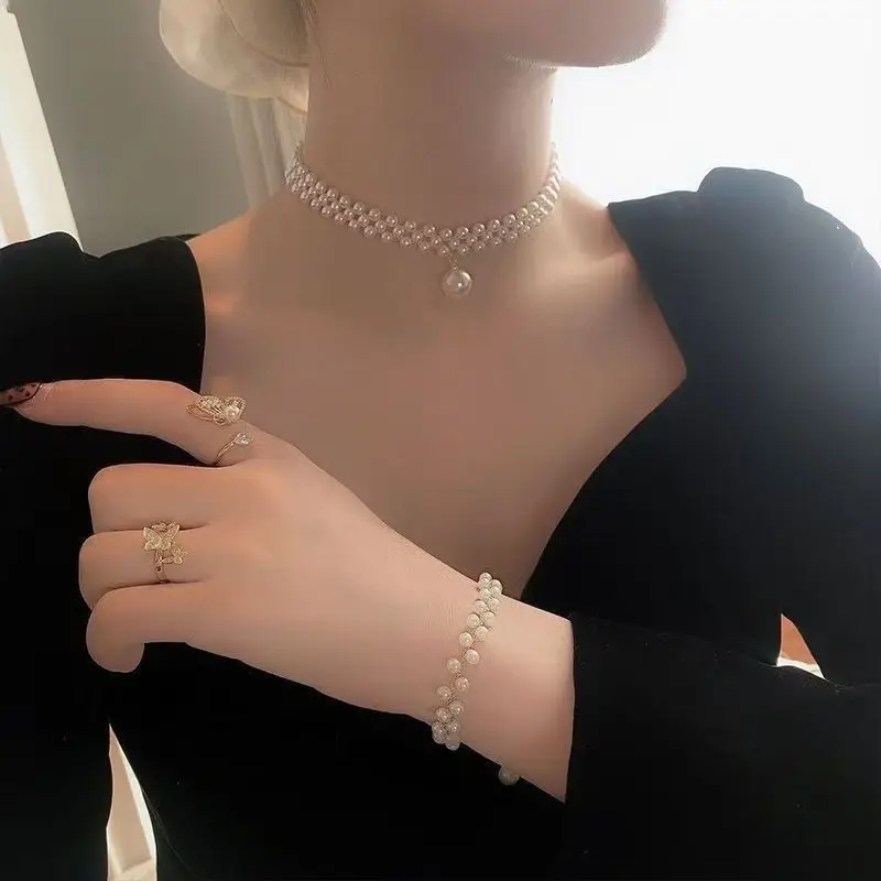 Цепочка на ключицу темперамент высокий смысл воротник в стиле Хепберн короткий