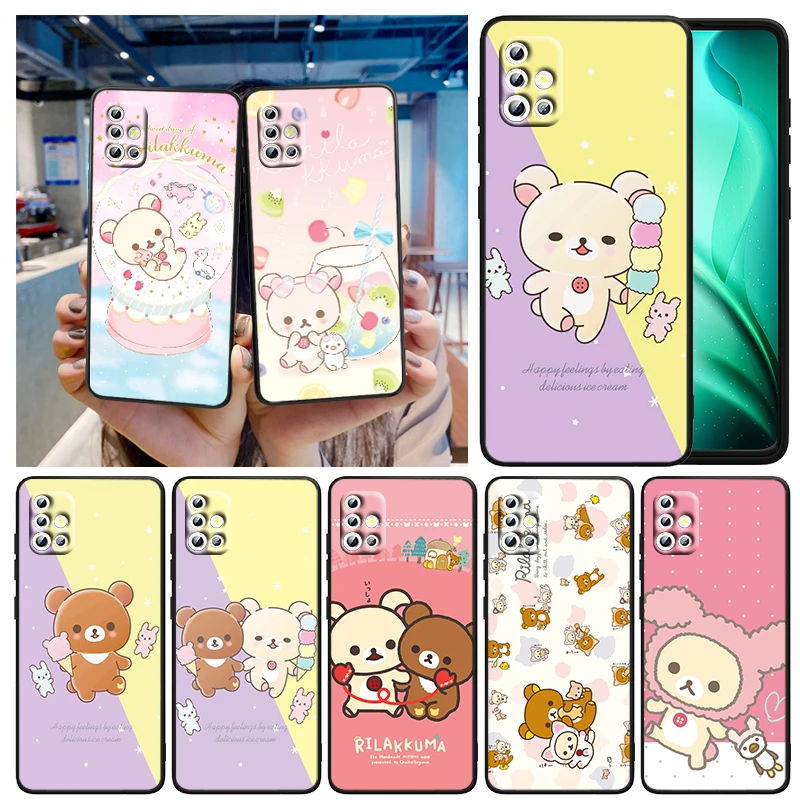 

Cartoon Cute Rilakkuma Doll For Samsung A73 A53 A33 A03S A22 A72 A52 A32 A02 S A12 A42 A51 A91 A81 A71 A41 A32 A21 Phone Case
