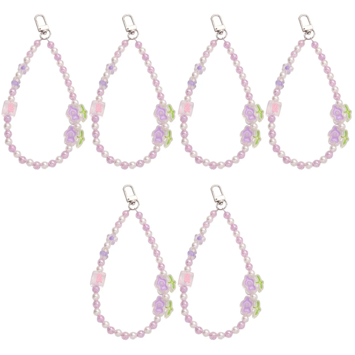 

6 шт. подвеска из бисера, подвески из искусственного жемчуга, шнурок для автомобильных ключей, акриловый декоративный брелок для ключей, украшение для телефона для мужчин и женщин