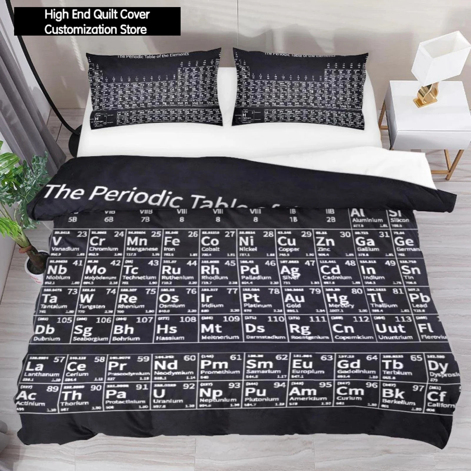 Периодическая таблица пододеяльник King Queen образовательная наука химия комплект