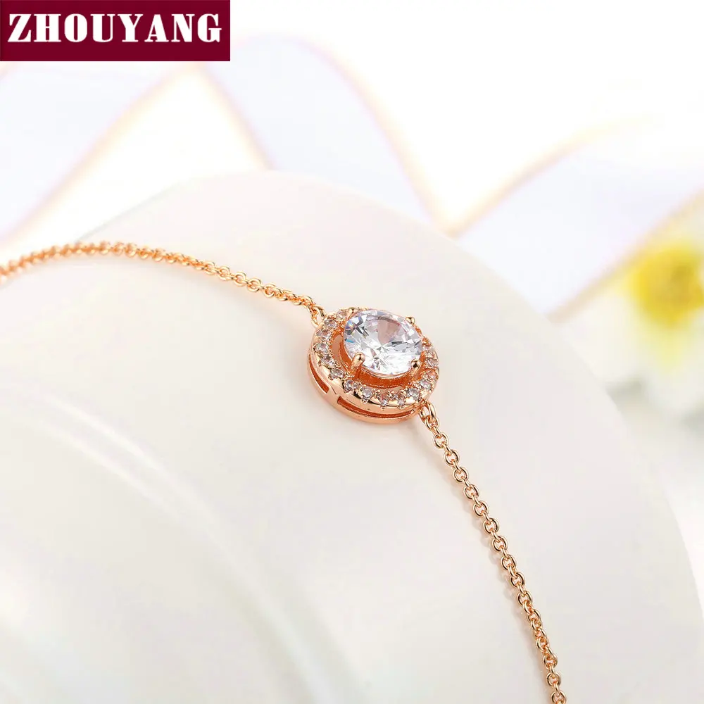 ZHOUYANG Свадебные Ювелирные наборы для женщин CZ обручальные серьги кольцо балкон