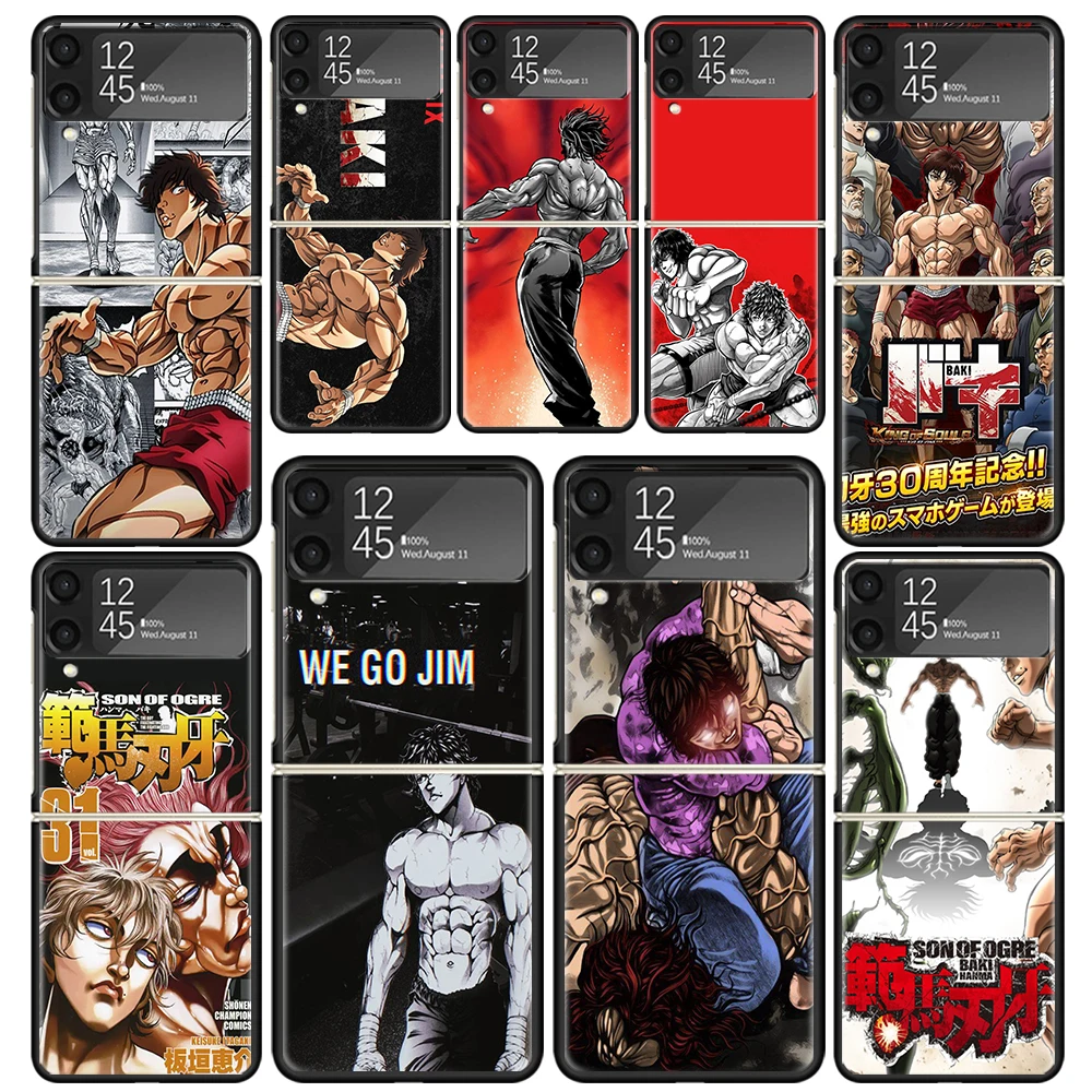 Оригинальный прозрачный чехол для телефона в стиле аниме Baki the Grappler Samsung Z Flip 5 4 3