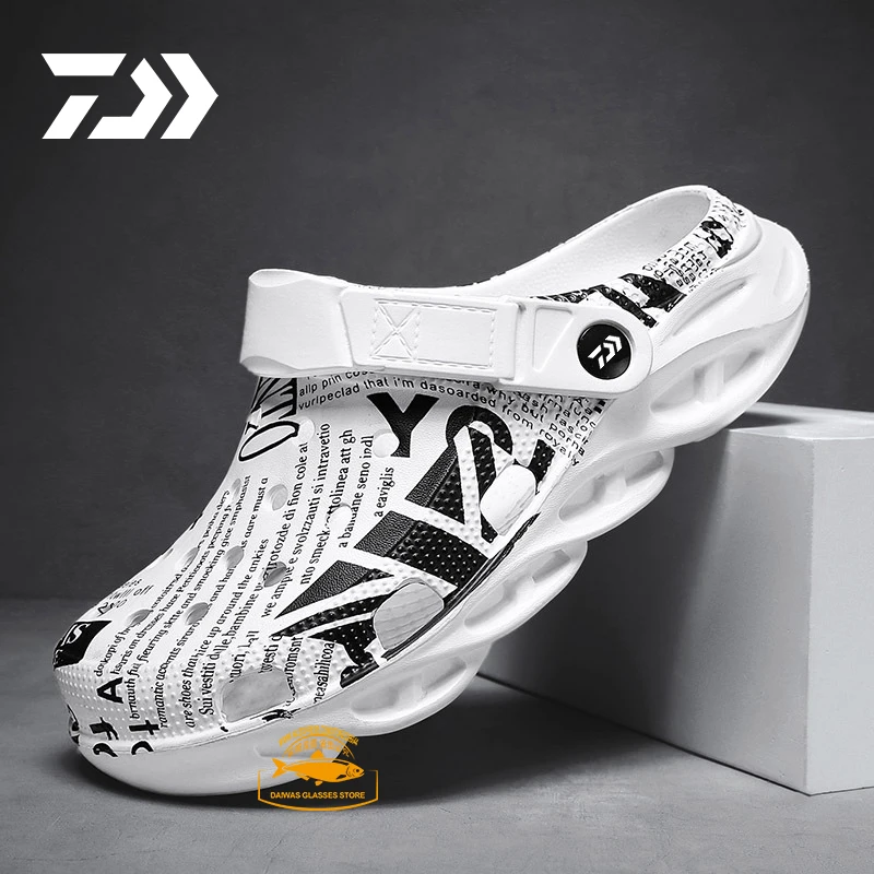 

Сандалии Daiwa мужские для рыбалки, пляжная обувь унисекс, быстросохнущие, толстая подошва, тапки, клоги, шлепанцы для мужчин, обувь для рыбалки, летние