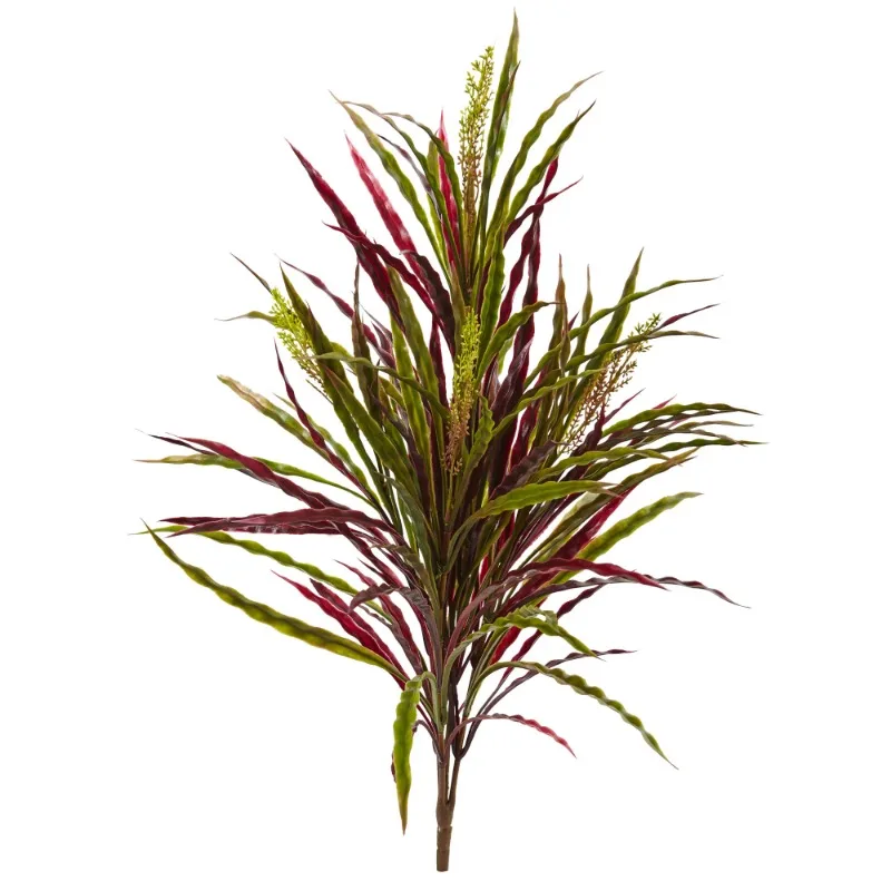 

Декоративное растение dutrious для дома из почти натурального пластика, 28 дюймов, зеленая Осенняя Ванильная трава, искусственное растение (набор из 3 шт.)