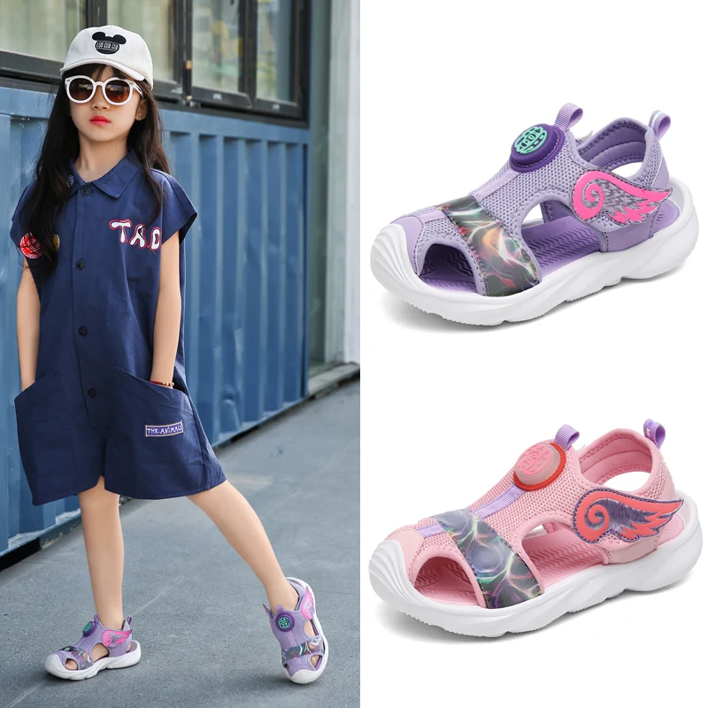 

Kids Girls Sandals Soft Princess Sandals Lightweight Shining Print Baby Shoes Comfortable Summer Kids Sandals