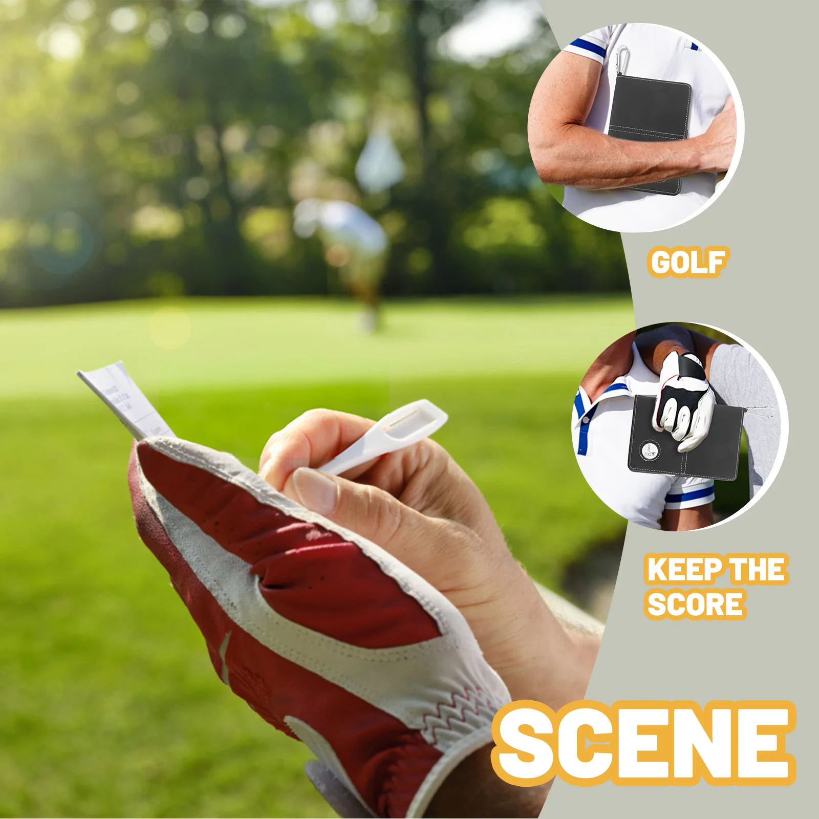 Легкий портативный держатель для клюшек Golf Scorebook записывающее устройство гольфа