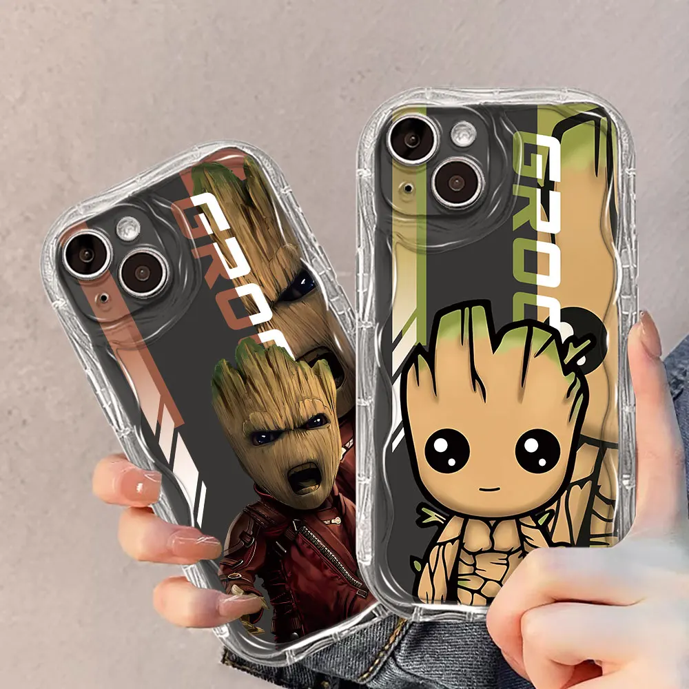 Чехол Для iPhone Iron Man Steve Rogers Groot — Прозрачный Пылезащитный Из ТПУ С Защитой От
