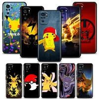 phone case for redmi k40 k40s k50 6 6a 7 7a 8 8a 9 9a 9c 9t 10 10c pro plus gaming silicone case japan cartoon pokemon pikachu