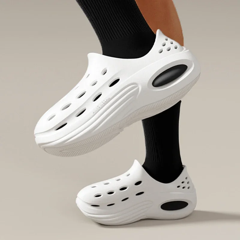 Сандалии унисекс с запахом Нескользящие шлепанцы на платформе пляжная обувь для