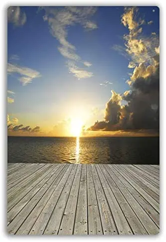 

Metal Sign Beautiful Seascape Sea in Sunrise