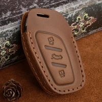 leather car remote smart key cover case for mg zs ev mg6 ezs hs ehs 2019 2020 for roewe rx5 i6 i5 rx3 rx8 erx5 chain key ring