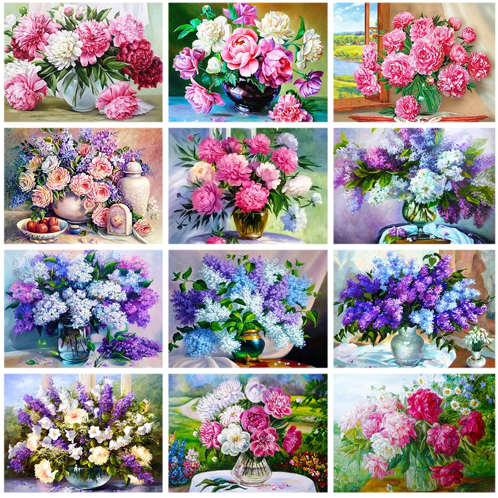 

5D DIY алмазная живопись цветок Алмазная вышивка красочная цветочная мозаика