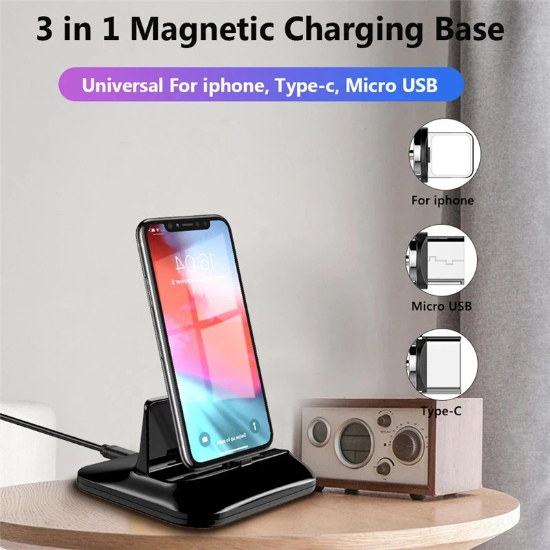 Док-станция для телефона с подставкой Micro Usb Type-c держатель беспроводного