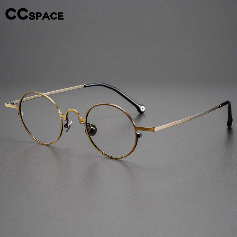 CCspace круглые оправы для очков из титана | AliExpress
