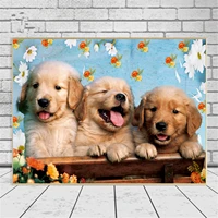 three puppies diamond painting 5d diy diamond art kit dog diamond embroidery rhinestone mosaic cross stitch home decor