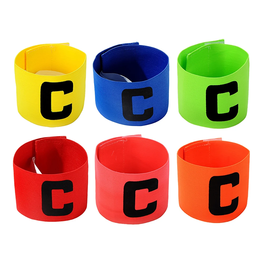 

Football Match Captain Armband Paste Winding Type C Shape Arm Band Leader Competition Soccer Gift Captain Armband Group Trainig