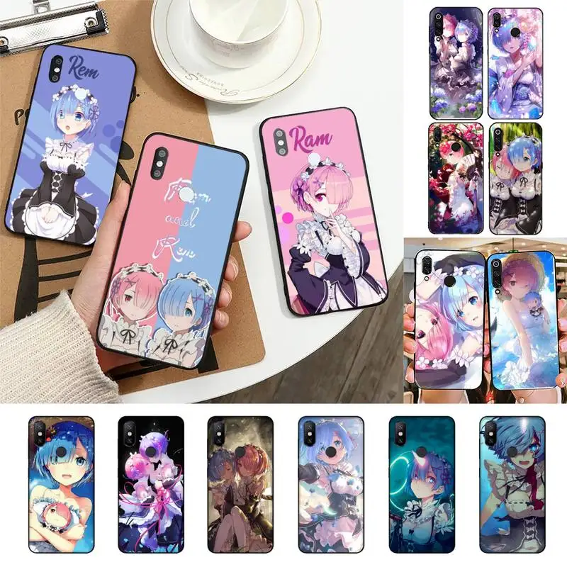 

TOPLBPCS Anime Re ZERO Ram Phone Case For Redmi Note 7 5 8A Note8pro 9Pro 8T Coque for note6pro Capa