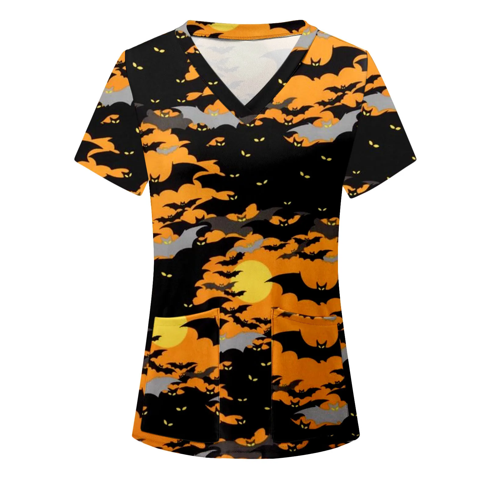 

Женский Повседневный блестящий топ с V-образным вырезом и карманом