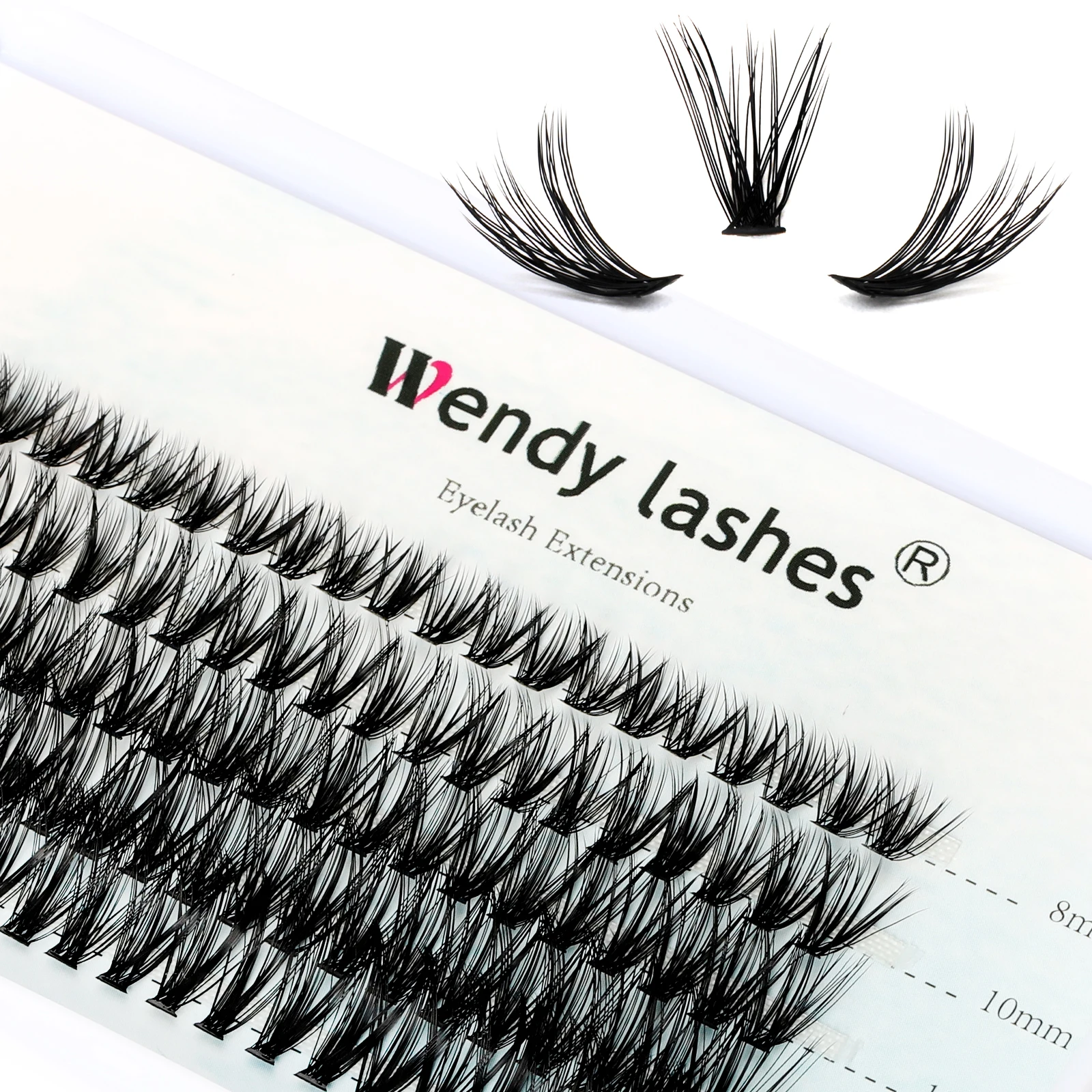 

10/20/30/40D Cluster Eyelash Extension 5 Rows Faux Mink Self Grafting Eyelashes Individual Lash Bundles Diy Thick Wendy Lashes