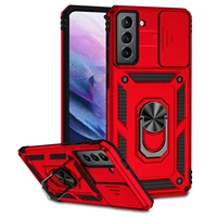 military sliding window shockproof magnetic ring bracket protective case for mi redmi note 8 9s 9a 10 11 12 poco m2 x3 m4 x4 pro