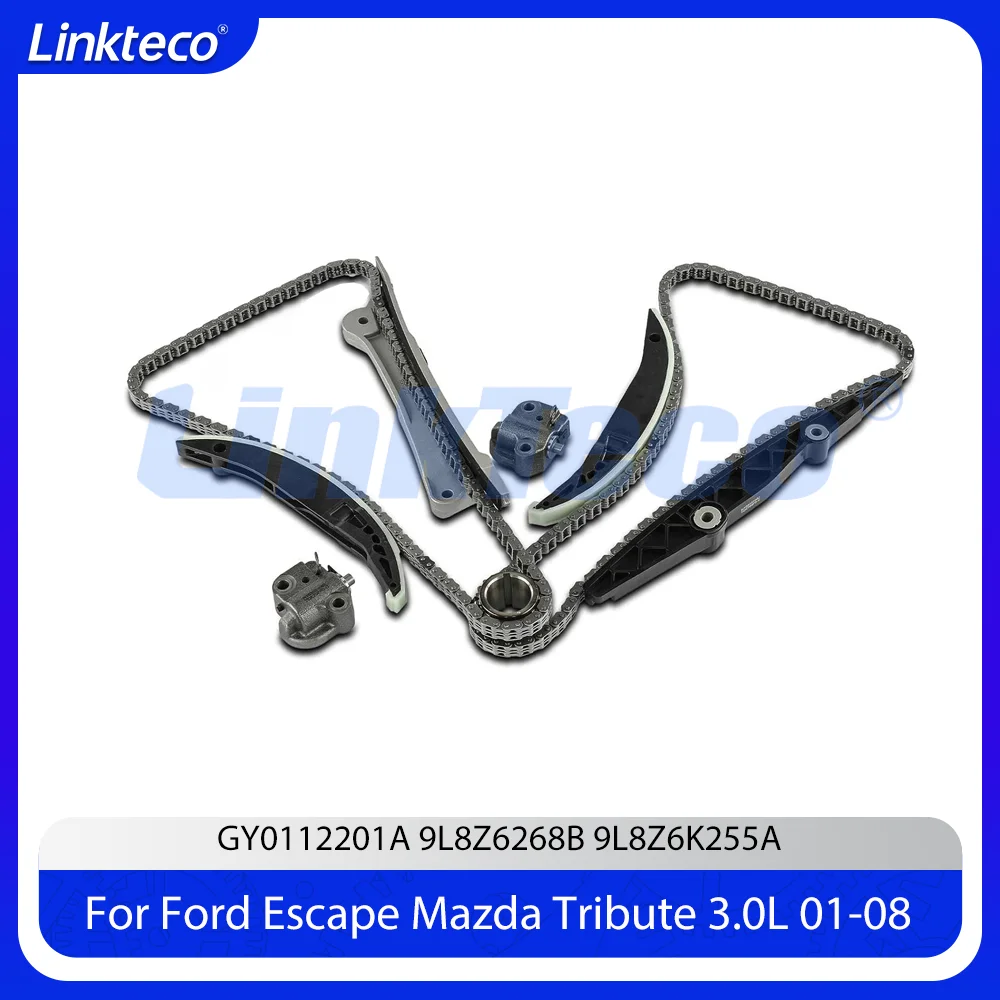 Фото Комплект цепи ГРМ для двигателей 2.5 и 3.0 л V6, подходит для Ford Escape, Lincoln, Mazda MPV, Tribute, Mercury Mariner 2001-2009 гг., артикул 1S7Z-6306-CA №1