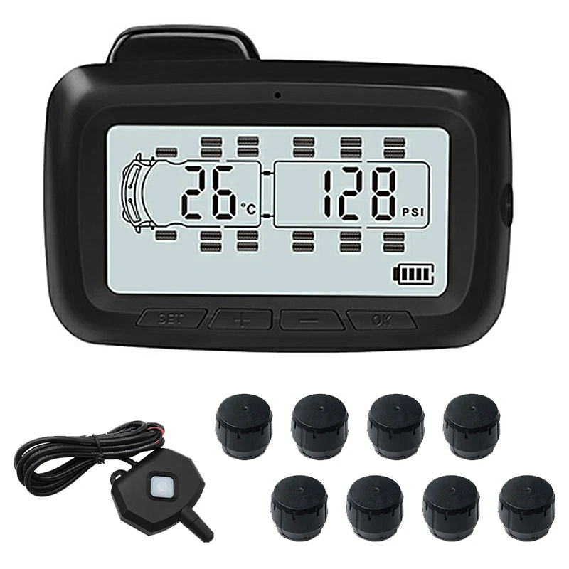 

199psi tpms external sensor truck wheel 6 8 10 12 14 16 18 22 repeater RV trailer bus tire pressure monitoring system