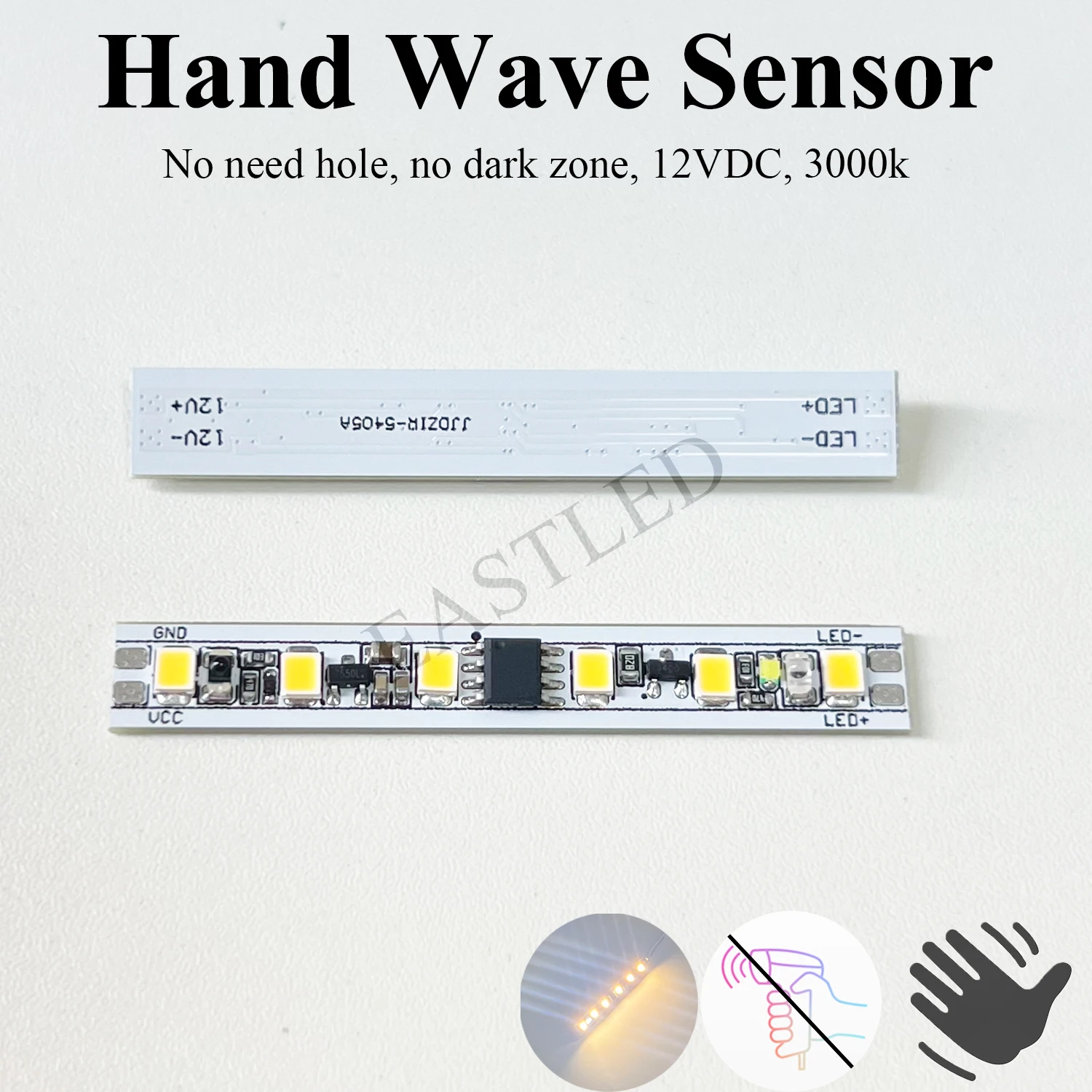 

Модуль переключателя датчика ручной волны с регулируемой яркостью и теплыми светодиодными лампочками 9 В-12 В без темных зон 2 А. Ручная подметальная плата для светодиодного слота под шкафом