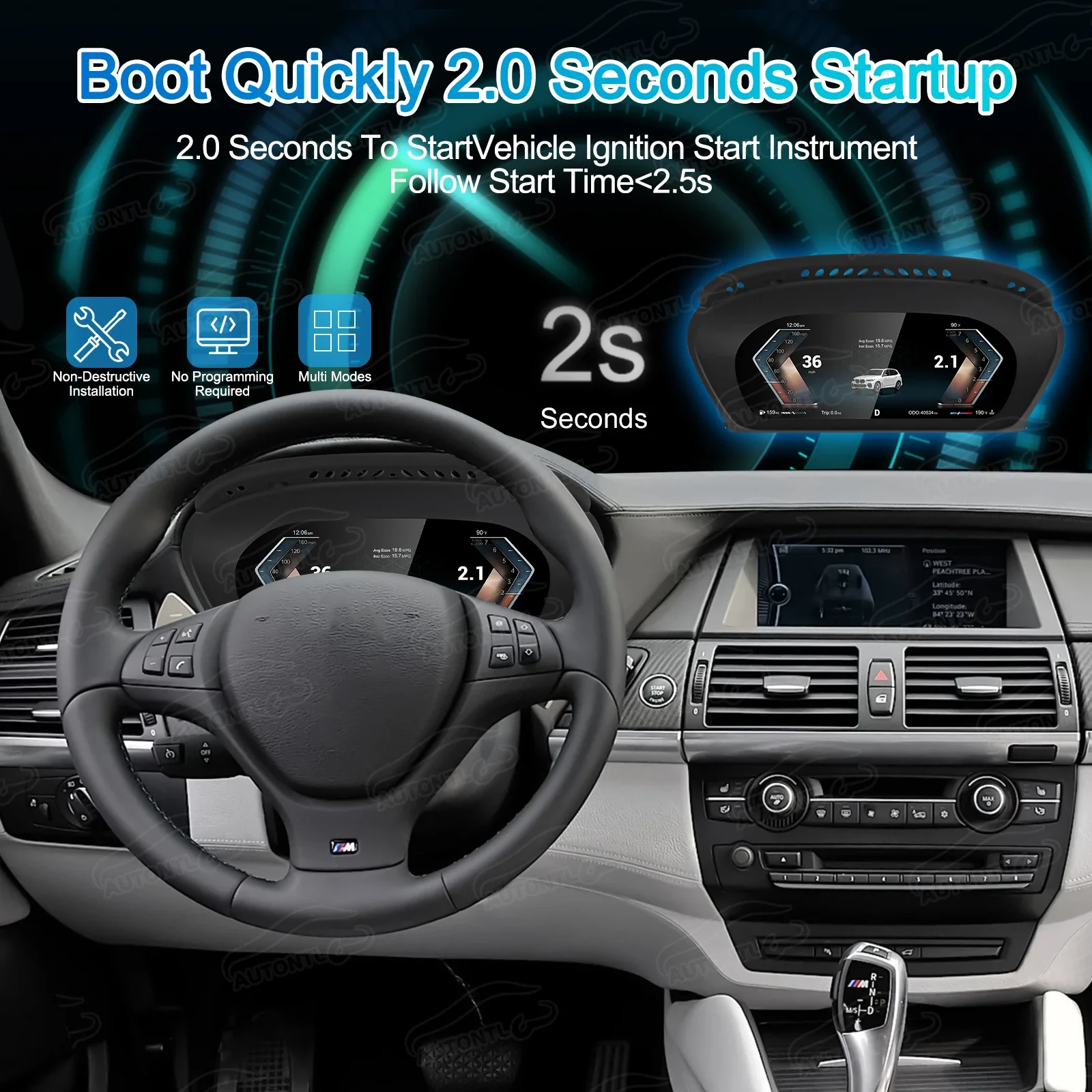 Navihua для BMW X5 E70 2006-2013 новый дизайн автомобильный ЖК-дисплей приборная панель