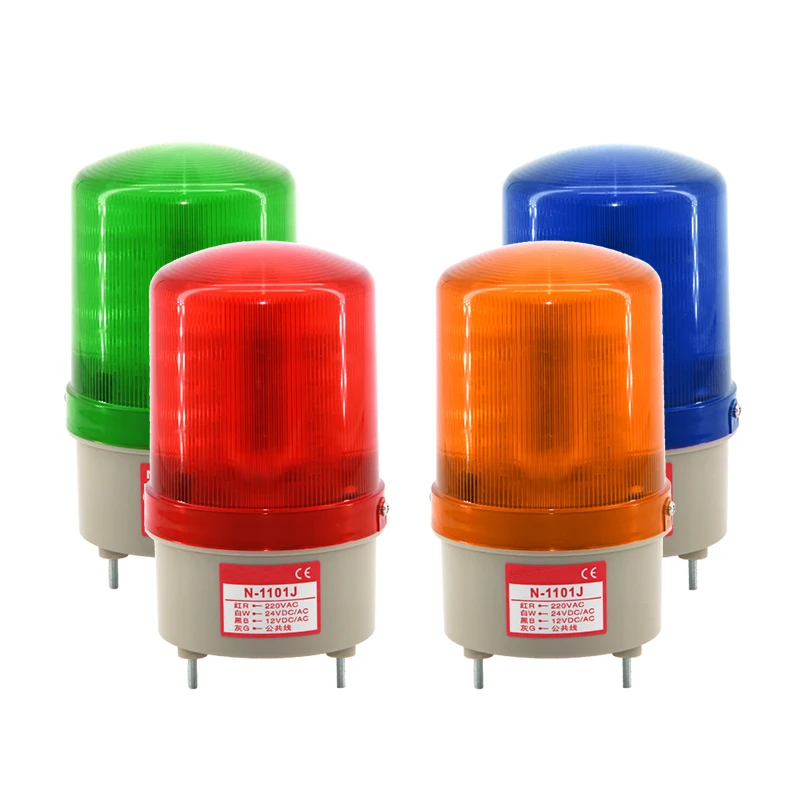 

1Pcs AC 110V LED N-1101 Rotating Sound Beacon Warning Light Lamp N-1101J Spiral Fixed Alarm For Industrial LTE-1101