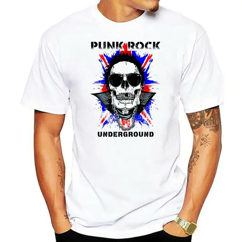 

Velocitee Mens T Shirt Punk Rock Underground Skull V86 Humorous Tee Shirt