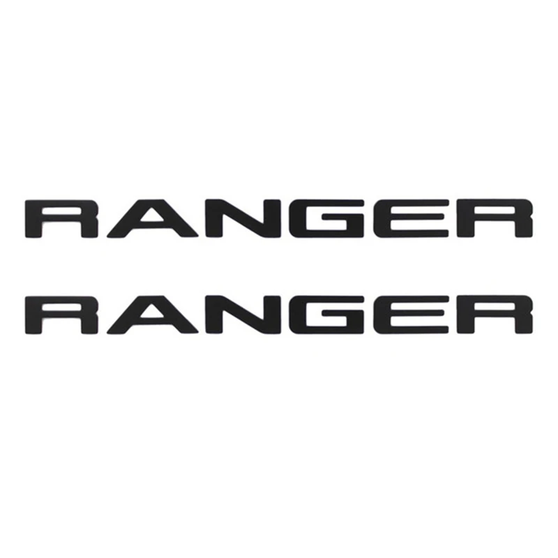 

12X Tailgate Insert Letters For Ford Ranger 2019 2020, 3D Raised & Decals Letters, Tailgate Emblems (Black)