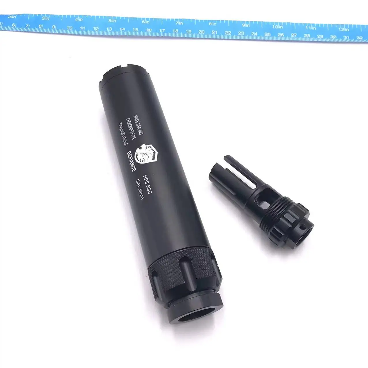 

UZ 14MM CCW Thread Metal KRISS DEFIANCE Suppressor For Toy Gel Ball Blaster Airsoft AEG GBB