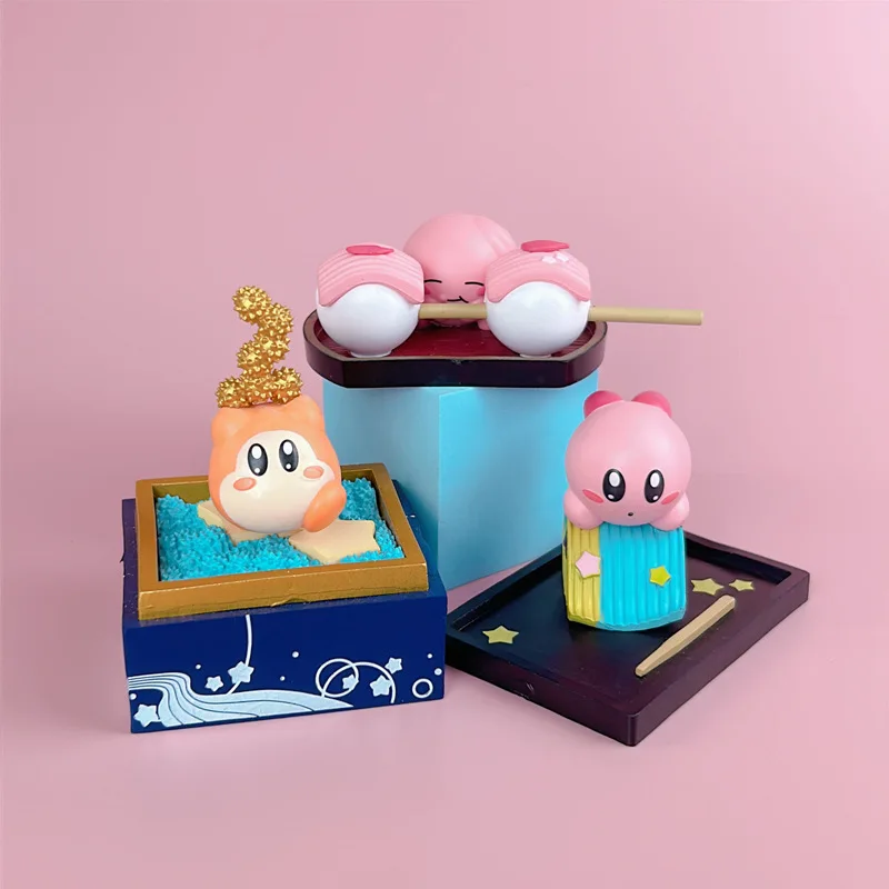 3 шт./компл. игра Kirby Waddle Dee Q версия kawaii экшн-фигурка модель из ПВХ статуя игрушки