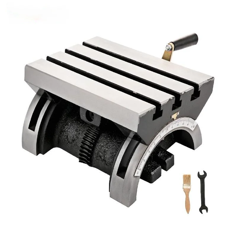 

7-дюймовый Наклонный фрезерный стол, регулируемый вращающийся Рабочий стол с 3 Т-слотами и рукояткой A