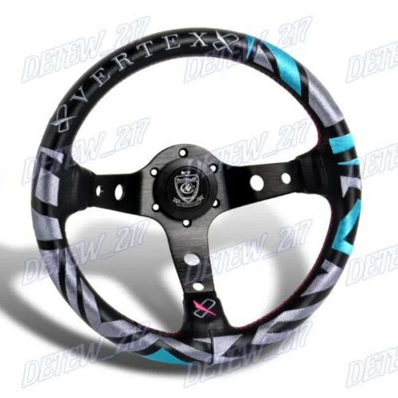 

13''Deep Dish Racing Car Drift Rally Tuning Steering Wheel With Vertex New Style