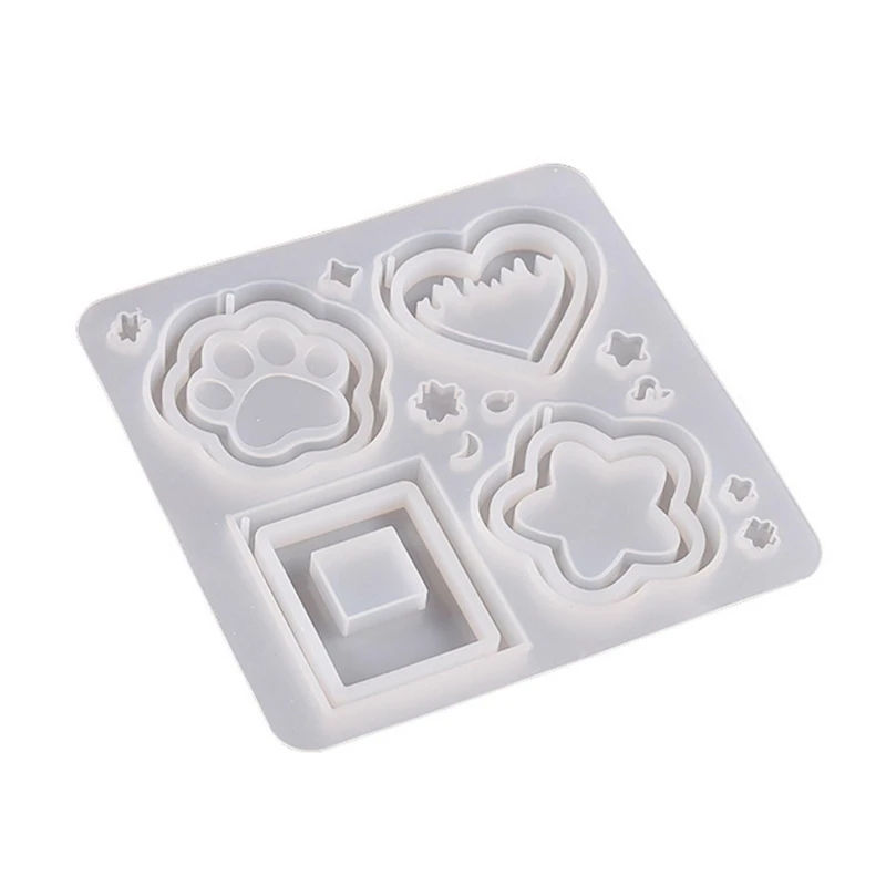

Flower Claw Ornament Silicone Epoxy Mold Keychain Pendant for Bag Decor