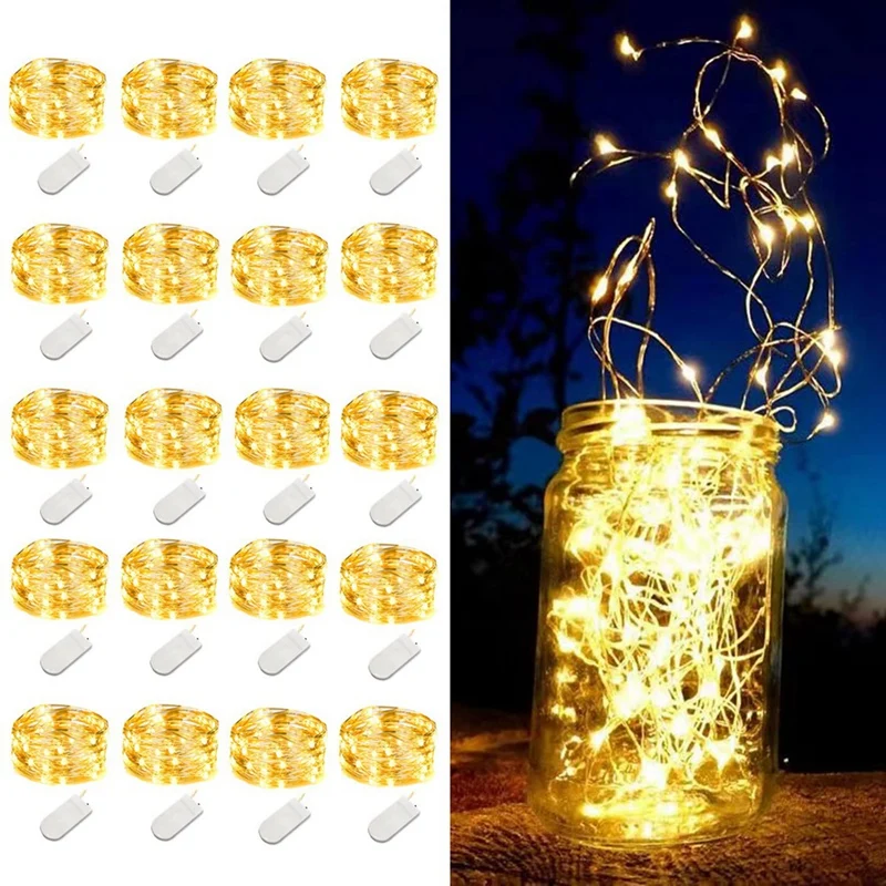 

2M Fairy Light LED Copper Wire String Lights Outdoor Garland Wedding Light For Home Christmas Garden Holiday Decoration