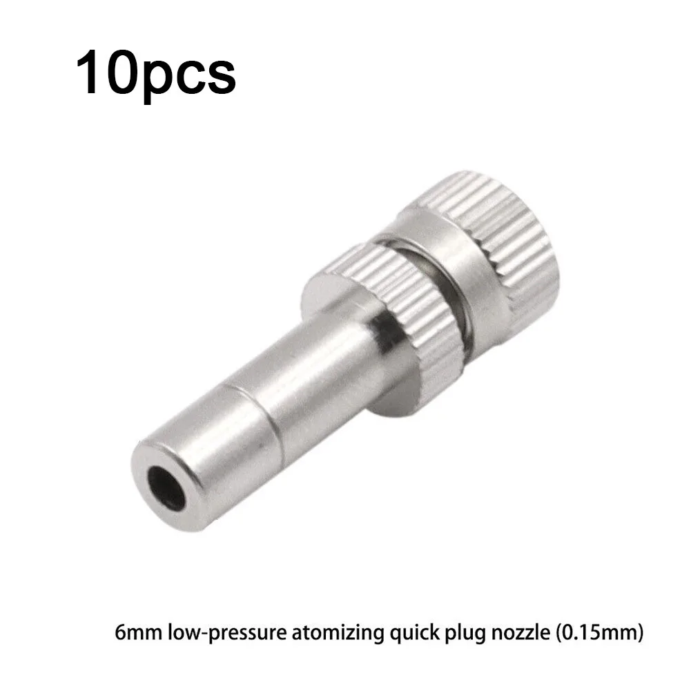 

10Pcs 6mm Misting Nozzle Fast Connect Mist Fog Sprayer Spray Nozzles Gardening For Home Gardens Patios Patios Garden Supplies