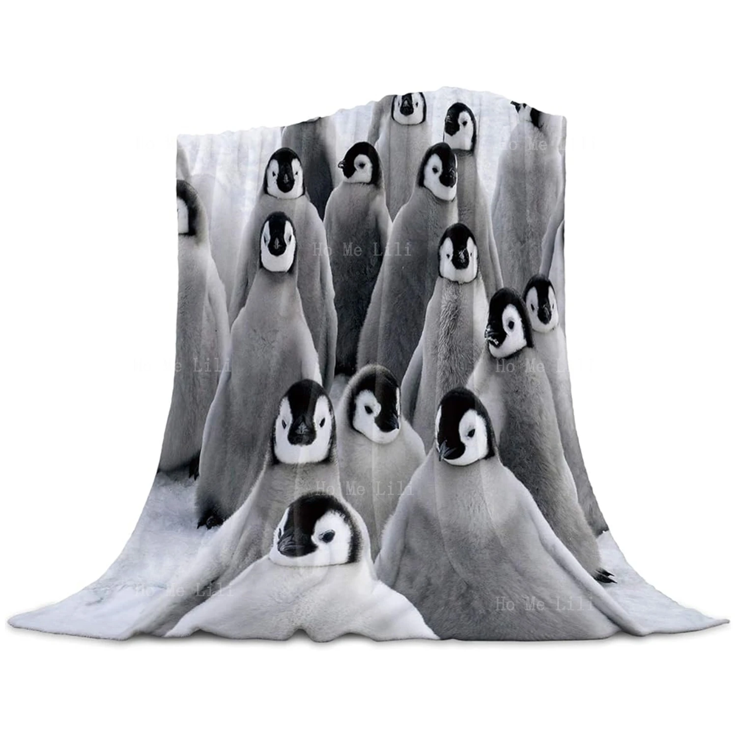 

Рождественское милое забавное художественное мягкое уютное теплое фланелевое одеяло в виде пингвина для дивана или кровати
