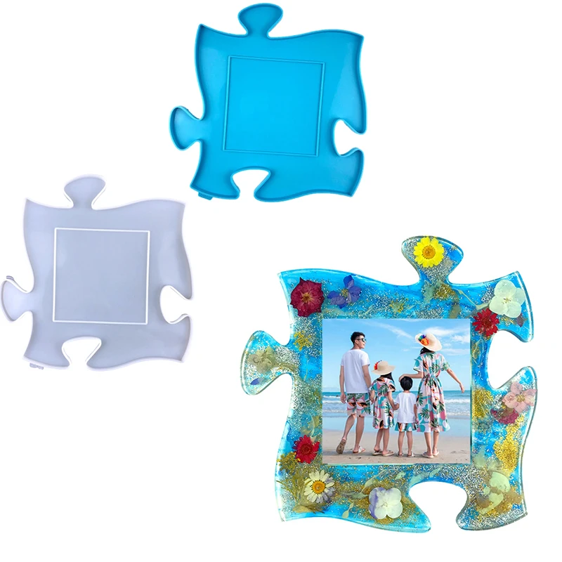 

Силиконовая форма «сделай сам», необычная форма-пазл, кулон-фоторамка, полимерная форма, литье для домашнего декора