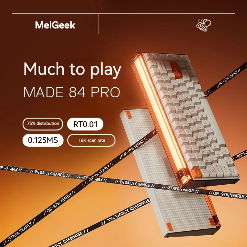 MELGEEK MADE84 Pro Проводная игровая клавиатура с магнитным переключателем TTC Magneto Axis RT0.01