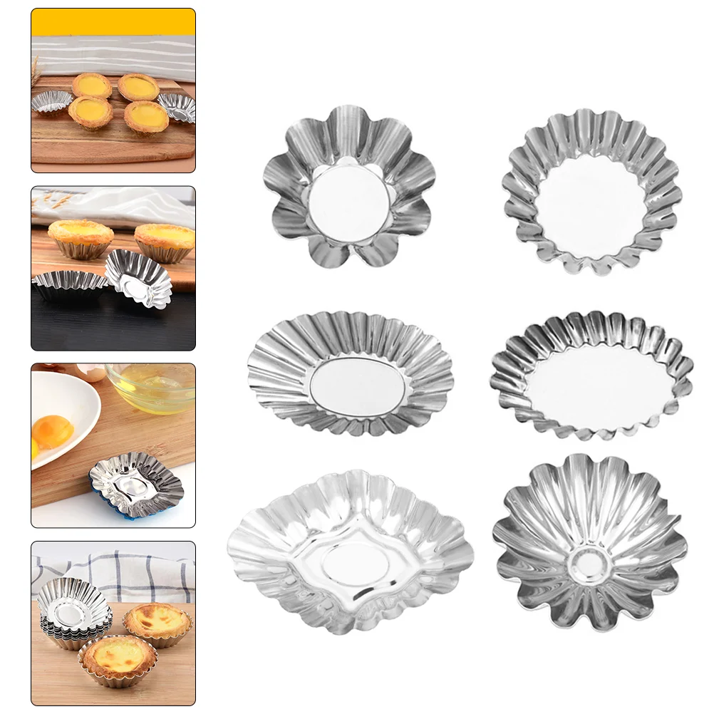 

Tart Pan Muffin Egg Cake Molds Baking Pudding Steel Stainless Round Tartletsstick Pie Decorative Non Mini Tray Cookie