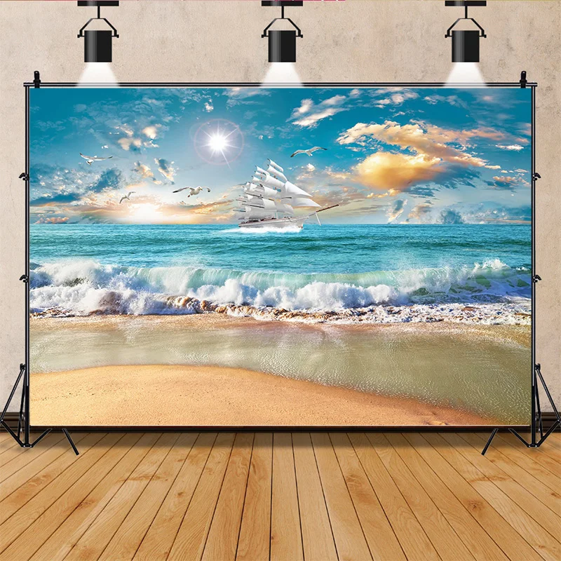 

Фон для фотосъемки с изображением пляжа праздника солнечного света летнего пейзажа тропического пейзажа гостиной фотостудии