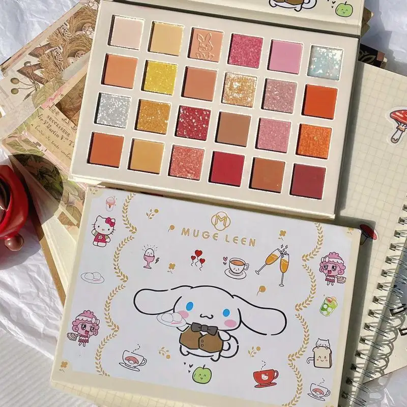 

Cinnamoroll Sanrio плюшевые кавайные Мультяшные милые 24 цвета водостойкие тени для век пластина аниме плюшевые игрушки для девочек подарок на день ...