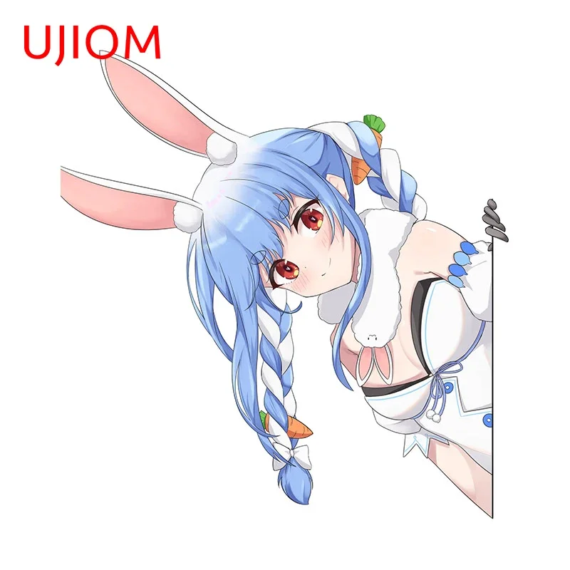 UJIOM 13 см X 12 4 Usada Beijing Ora Hololive половинная Наклейка на стену забавная креативная