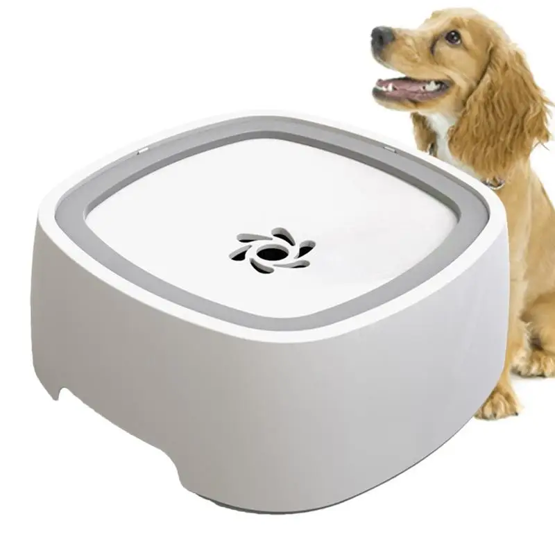 

Плавающая миска для воды для собак, 1,5 л, дозатор воды для домашних животных, миска для медленных напитков, транспортное средство, переносная миска для медленной питьевой воды