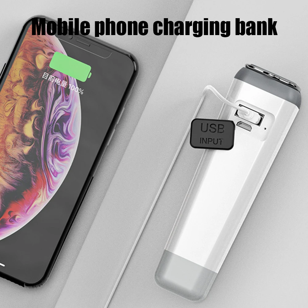 

Наружное освещение, USB Перезаряжаемый телефон, водонепроницаемый Мощный светодиодный фонарик, 3 режима, для кемпинга, экстренных ситуаций