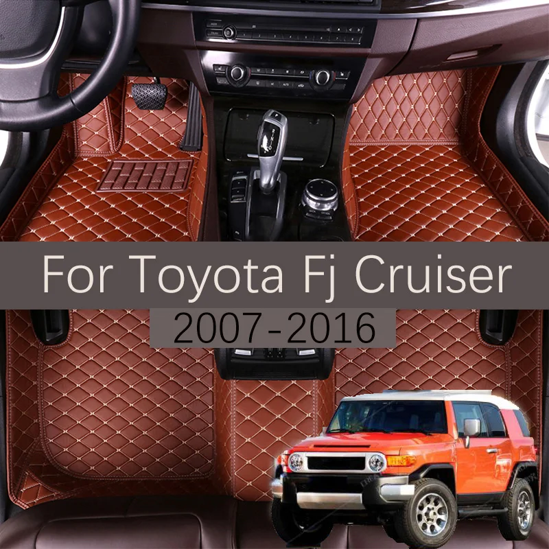 

Кожаные автомобильные коврики на заказ для Toyota Fj Cruiser 2007-2016, модные автомобильные коврики, коврики, подкладки для ног, аксессуары