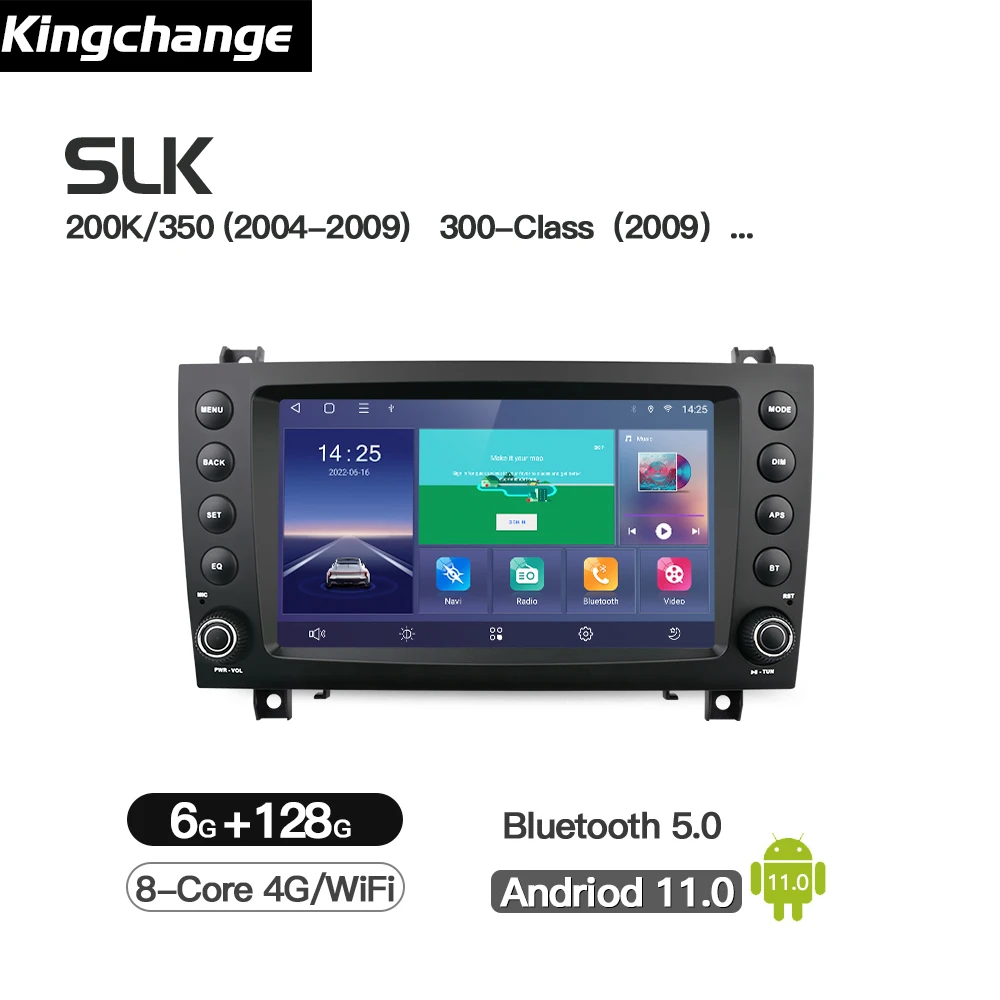 Kingchange 8-ядерный Android автомобильный радиоприемник GPS для Benz SLK 200K/SLK 350/SLK300/SLK 280